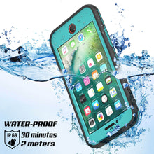 Cargar imagen en el visor de la galería, iPhone 8+ Plus Waterproof Case, Punkcase SpikeStar Teal Series | Thin Fit 6.6ft Underwater IP68 (Color in image: black)
