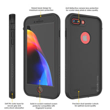 Cargar imagen en el visor de la galería, iPhone 8+ Plus Waterproof Case, Punkcase SpikeStar Black Series | Thin Fit 6.6ft Underwater IP68 (Color in image: pink)
