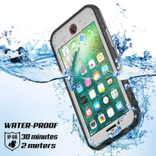 Load image into Gallery viewer, iPhone 8+ Plus Waterproof Case, Punkcase SpikeStar White Series | Thin Fit 6.6ft Underwater IP68 (Color in image: black)

