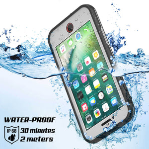 iPhone 8+ Plus Waterproof Case, Punkcase SpikeStar White Series | Thin Fit 6.6ft Underwater IP68 (Color in image: black)