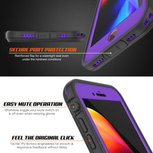 Cargar imagen en el visor de la galería, iPhone 8+ Plus Waterproof Case, Punkcase SpikeStar Purple Series | Thin Fit 6.6ft Underwater IP68 (Color in image: white)
