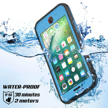Load image into Gallery viewer, iPhone 8+ Plus Waterproof Case, Punkcase SpikeStar Light-Blue Series | Thin Fit 6.6ft Underwater IP68 (Color in image: black)

