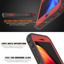 Cargar imagen en el visor de la galería, iPhone 8+ Plus Waterproof Case, Punkcase SpikeStar Red Series | Thin Fit 6.6ft Underwater IP68 (Color in image: white)
