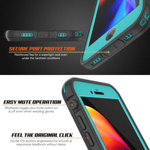 Cargar imagen en el visor de la galería, iPhone 8 Waterproof Case, Punkcase SpikeStar Teal Series | Thin Fit 6.6ft Underwater IP68 (Color in image: white)
