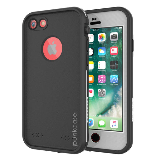 iPhone 8 Waterproof Case, Punkcase SpikeStar White Series | Thin Fit 6.6ft Underwater IP68 (Color in image: white)
