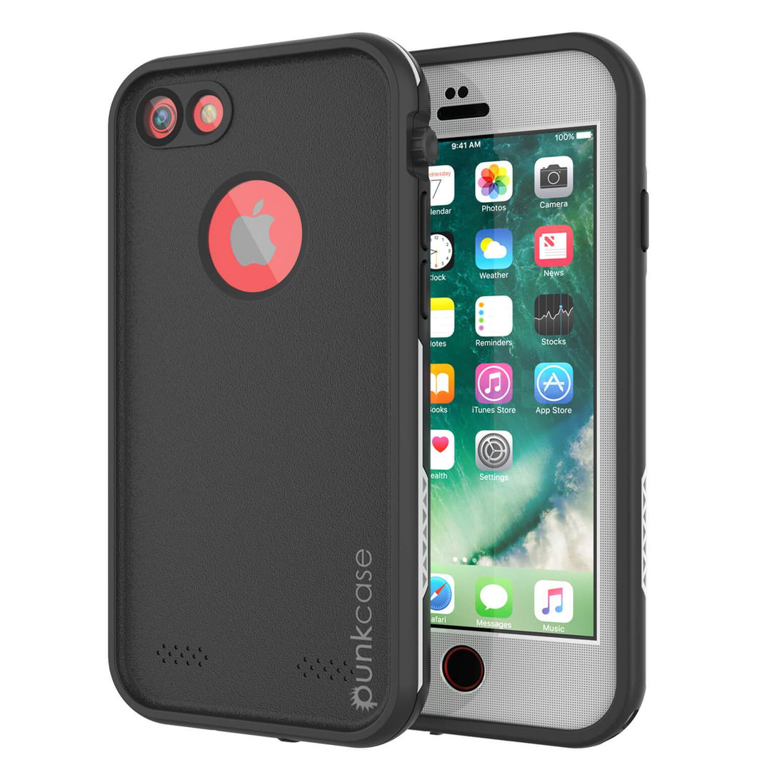 iPhone 8 Waterproof Case, Punkcase SpikeStar White Series | Thin Fit 6.6ft Underwater IP68 (Color in image: white)