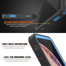 Cargar imagen en el visor de la galería, iPhone XR Waterproof Case, Punkcase [Extreme Series] Armor Cover W/ Built In Screen Protector [Light Blue] (Color in image: White)
