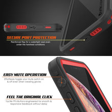 Cargar imagen en el visor de la galería, iPhone XR Waterproof Case, Punkcase [Extreme Series] Armor Cover W/ Built In Screen Protector [Red] (Color in image: Pink)

