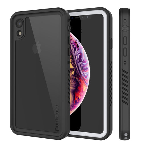 iPhone XR Waterproof Case, Punkcase [Extreme Series] Armor Cover W/ Built In Screen Protector [White] (Color in image: White)