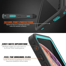 Cargar imagen en el visor de la galería, iPhone XR Waterproof Case, Punkcase [Extreme Series] Armor Cover W/ Built In Screen Protector [Teal] (Color in image: Light Blue)
