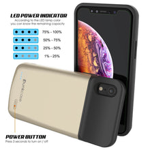 Load image into Gallery viewer, iPhone 11 Battery Case, PunkJuice 5000mAH Fast Charging Power Bank W/ Screen Protector | [Gold] (Color in image: black)
