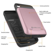 Cargar imagen en el visor de la galería, iPhone 11 Pro Max Battery Case, PunkJuice 5000mAH Fast Charging Power Bank W/ Screen Protector | [Rose-Gold] (Color in image: black)
