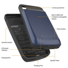 Cargar imagen en el visor de la galería, iPhone 11 Battery Case, PunkJuice 5000mAH Fast Charging Power Bank W/ Screen Protector | [Blue] (Color in image: gold)
