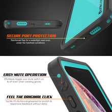 Cargar imagen en el visor de la galería, iPhone XR Waterproof IP68 Case, Punkcase [Teal] [StudStar Series] [Slim Fit] (Color in image: white)

