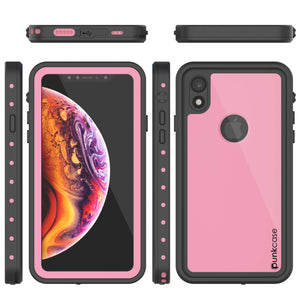 iPhone XR Waterproof IP68 Case, Punkcase [Pink] [StudStar Series] [Slim Fit] [Dirtproof] (Color in image: light blue)