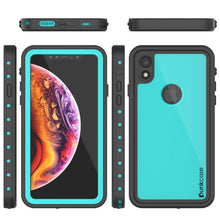 Cargar imagen en el visor de la galería, iPhone XR Waterproof IP68 Case, Punkcase [Teal] [StudStar Series] [Slim Fit] (Color in image: light blue)
