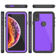 Cargar imagen en el visor de la galería, iPhone XR Waterproof IP68 Case, Punkcase [Purple] [StudStar Series] [Slim Fit] [Dirtproof] (Color in image: black)
