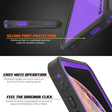 Cargar imagen en el visor de la galería, iPhone XR Waterproof IP68 Case, Punkcase [Purple] [StudStar Series] [Slim Fit] [Dirtproof] (Color in image: white)

