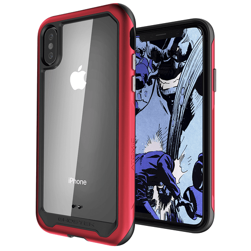iPhone Xs Case, Ghostek Atomic Slim 2 Series  for iPhone Xs Rugged Heavy Duty Case|RED (Color in image: Red)