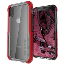 Load image into Gallery viewer, iPhone Xs Max Case, Ghostek Cloak 4 Series  for iPhone Xs Max / iPhone Pro Case | RED-CLEAR (Color in image: Red-Clear)
