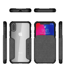 Load image into Gallery viewer, iPhone Xs Max Case, Ghostek Exec 3 Series for iPhone Xs Max / iPhone Pro Protective Wallet Case [Gray] (Color in image: Red)

