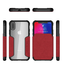 Load image into Gallery viewer, iPhone Xs Max Case, Ghostek Exec 3 Series for iPhone Xs Max / iPhone Pro Protective Wallet Case [RED] (Color in image: Black)
