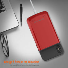 Cargar imagen en el visor de la galería, iphone XS Max Battery Case, PunkJuice 5000mAH Fast Charging Power Bank W/ Screen Protector | [Red] 
