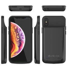 Cargar imagen en el visor de la galería, iphone XS Max Battery Case, PunkJuice 5000mAH Fast Charging Power Bank W/ Screen Protector | [Black] 
