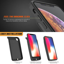 Cargar imagen en el visor de la galería, iphone XS Max Battery Case, PunkJuice 5000mAH Fast Charging Power Bank W/ Screen Protector | [Black] (Color in image: red)
