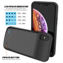 Cargar imagen en el visor de la galería, iphone XS Max Battery Case, PunkJuice 5000mAH Fast Charging Power Bank W/ Screen Protector | [Black] (Color in image: gold)
