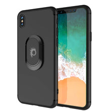 Load image into Gallery viewer, iPhone XS Max Case, Punkcase Magnetix Protective TPU Cover W/ Kickstand, Tempered Glass Screen Protector [Black] (Color in image: black)
