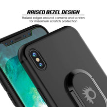 Load image into Gallery viewer, iPhone XS Max Case, Punkcase Magnetix Protective TPU Cover W/ Kickstand, Tempered Glass Screen Protector [Black] 
