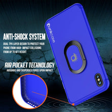 Load image into Gallery viewer, iPhone XS Max Case, Punkcase Magnetix Protective TPU Cover W/ Kickstand, Tempered Glass Screen Protector [Blue] 
