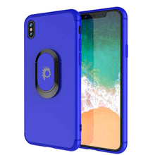 Load image into Gallery viewer, iPhone XS Max Case, Punkcase Magnetix Protective TPU Cover W/ Kickstand, Tempered Glass Screen Protector [Blue] (Color in image: blue)
