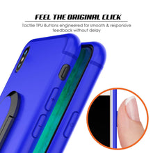 Load image into Gallery viewer, iPhone XS Max Case, Punkcase Magnetix Protective TPU Cover W/ Kickstand, Tempered Glass Screen Protector [Blue] (Color in image: black)
