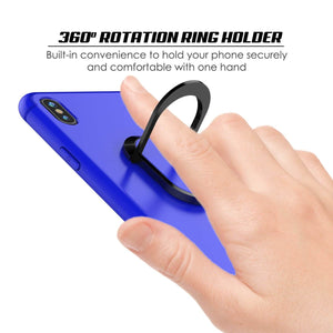 iPhone XS Max Case, Punkcase Magnetix Protective TPU Cover W/ Kickstand, Tempered Glass Screen Protector [Blue] (Color in image: pink)