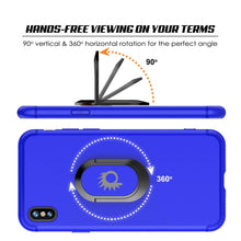 Load image into Gallery viewer, iPhone XS Max Case, Punkcase Magnetix Protective TPU Cover W/ Kickstand, Tempered Glass Screen Protector [Blue] 
