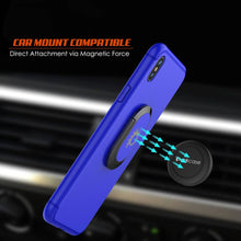 Load image into Gallery viewer, iPhone XS Max Case, Punkcase Magnetix Protective TPU Cover W/ Kickstand, Tempered Glass Screen Protector [Blue] 
