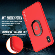 Load image into Gallery viewer, iPhone XS Max Case, Punkcase Magnetix Protective TPU Cover W/ Kickstand, Tempered Glass Screen Protector [Red] 
