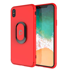 Load image into Gallery viewer, iPhone XS Max Case, Punkcase Magnetix Protective TPU Cover W/ Kickstand, Tempered Glass Screen Protector [Red] (Color in image: red)
