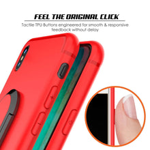 Load image into Gallery viewer, iPhone XS Max Case, Punkcase Magnetix Protective TPU Cover W/ Kickstand, Tempered Glass Screen Protector [Red] (Color in image: black)
