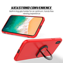 Load image into Gallery viewer, iPhone XS Max Case, Punkcase Magnetix Protective TPU Cover W/ Kickstand, Tempered Glass Screen Protector [Red] (Color in image: blue)
