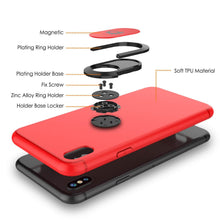 Load image into Gallery viewer, iPhone XS Max Case, Punkcase Magnetix Protective TPU Cover W/ Kickstand, Tempered Glass Screen Protector [Red] 

