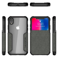 Cargar imagen en el visor de la galería, iPhone Xr Case, Ghostek Exec 3 Series for iPhone Xr / iPhone Pro Protective Wallet Case [GRAY] (Color in image: Red)
