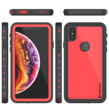 Cargar imagen en el visor de la galería, iPhone XS Max Waterproof IP68 Case, Punkcase [Red] [StudStar Series] [Slim Fit] [Dirtproof] (Color in image: light blue)
