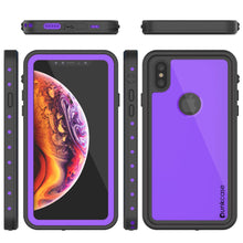 Load image into Gallery viewer, iPhone XS Max Waterproof IP68 Case, Punkcase [Purple] [StudStar Series] [Slim Fit] [Dirtproof] (Color in image: black)
