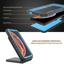 Load image into Gallery viewer, iPhone XS Max Waterproof IP68 Case, Punkcase [Light blue] [StudStar Series] [Slim Fit] [Dirtproof] (Color in image: white)
