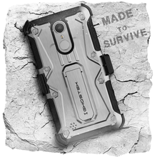 Cargar imagen en el visor de la galería, LG K8 2018 / Aristo 2 / Tribute Dynasty Rugged Heavy Duty Case | Iron Armor Series [Grey] 
