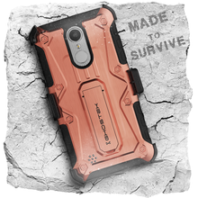 Load image into Gallery viewer, LG K8 2018 / Aristo 2 / Tribute Dynasty Rugged Heavy Duty Case | Iron Armor Series [Rose] 
