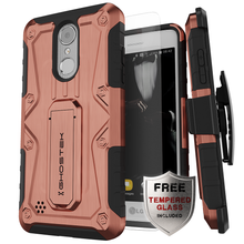 Load image into Gallery viewer, LG K8 2018 / Aristo 2 / Tribute Dynasty Rugged Heavy Duty Case | Iron Armor Series [Rose] (Color in image: Rose)
